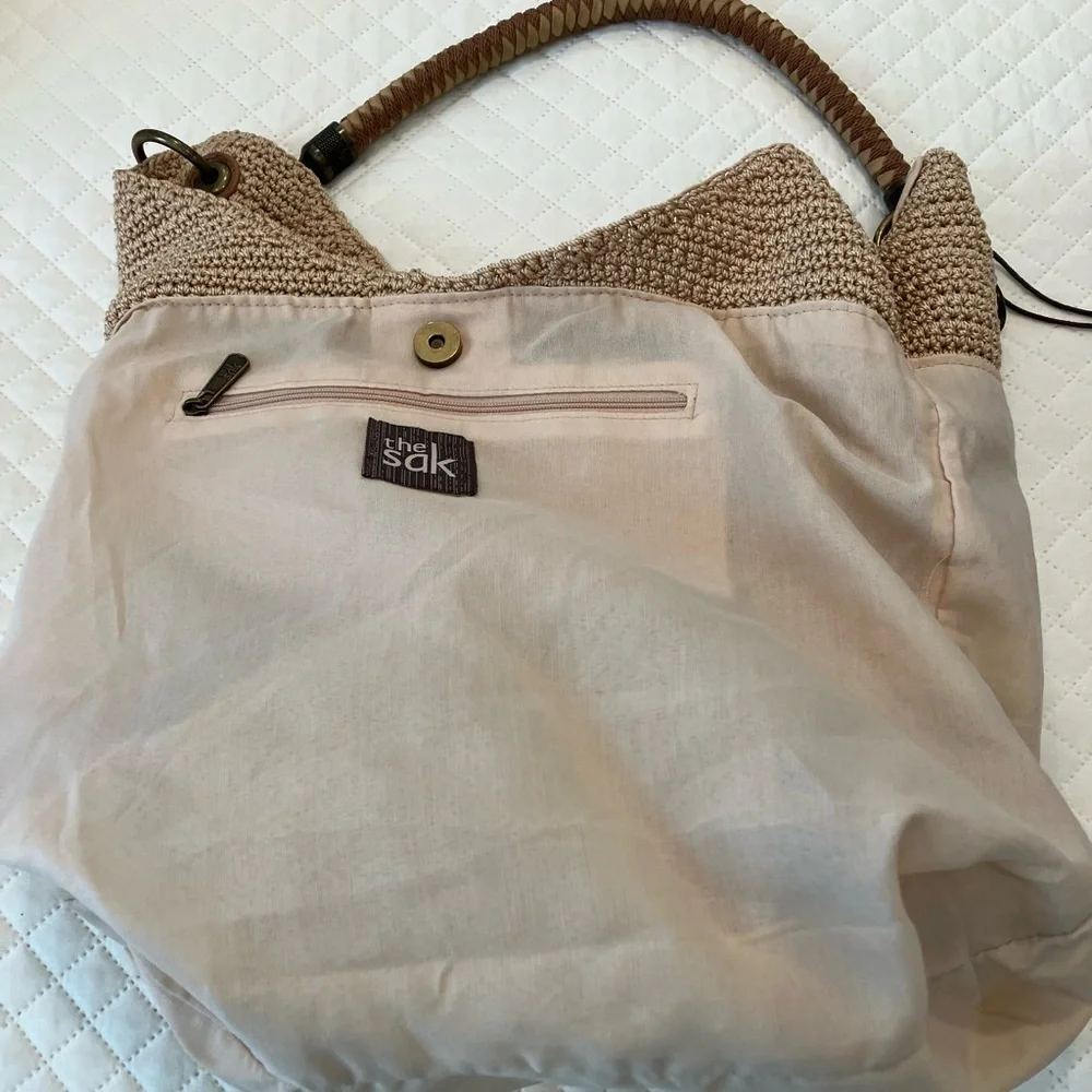 The Sak Beige Crochet Hobo Bag with Braided Handle - Picture 9 of 9